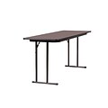 Correll 96-inch Wood, Steel & Plastic Off-Set Leg Folding Seminar Table, Walnut