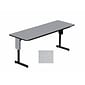 Correll 72" High-Pressure Laminate & Particle Board Rectangular Table, Gray Granite