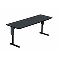 Correll 60 Metal & Laminate Panel Leg Folding Table, Black Granite