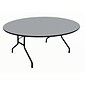 Correll Metal, Particle Board & Laminate High Pressure Round Folding Table, Gray Granite