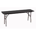 Correll 60-inch Metal, Particle Board & Laminate Folding Seminar Table, Black Granite