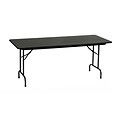 Correll 48-inch Metal, Particle Board & Laminate Seminar Folding Table, Black Granite