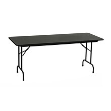 Correll 72-inch Metal, Particle Board & Laminate Rectangular Folding Table, Black Granite