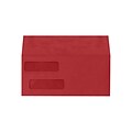 LUX Self Seal Security Tinted Double Window Envelope, 4 1/8 x 9 1/8, Ruby Red, 500/Pack (INVDW-18-