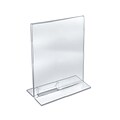 Azar Displays Stand Up Acrylic Sign Holder with Business Card Holder 10/Pack