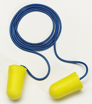 3M™ E-A-R™ TaperFit 2 Foam Earplugs Corded, Large, Yellow, 32 dB, 200/Box