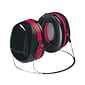 3M™ Optime 105 Earmuffs, Peltor Dual Cup Backband Hearing Protector, Black/Red, 29dB