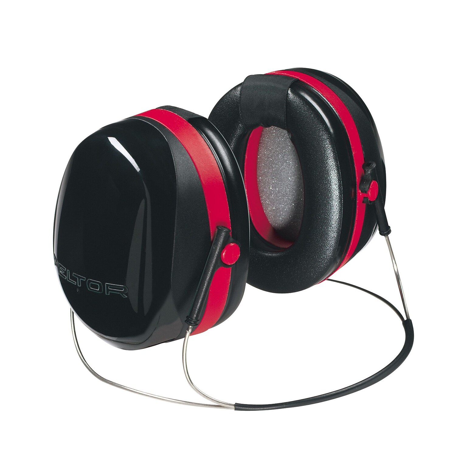 3M™ Optime 105 Earmuffs, Peltor Dual Cup Backband Hearing Protector, Black/Red, 29dB