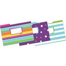 Barker Creek Happy Fashion File Folders, Legal Size, 1/3 Tab, Assorted, 9/Pack (BC2502)