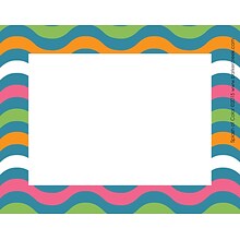 Barker Creek Splash of Color Name Badges & Self-Adhesive Labels, 3.5 x 2.75, multi-design, 45/Pk