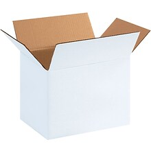 11.25 x 8.75 x 8 Corrugated Boxes, White, 25/Bundle (1188SCW)