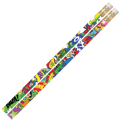 Musgrave Pencil Company Super Duper Heroes Pencils, Multicolor, 144/Pack (MUS2539G)