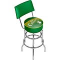 Trademark Global NBA Hardwood Classics NBA1100HC-BC Steel Bar Stool with Back, Boston Celtics