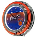 Trademark Global NBA Hardwood Classics 14.5 Blue Double Ring Neon Clock, New York Knicks