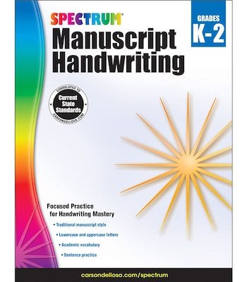 Spectrum Manuscript Handwriting Workbook
