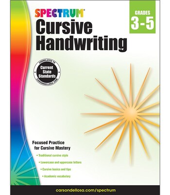 Spectrum Cursive Handwriting Workbook