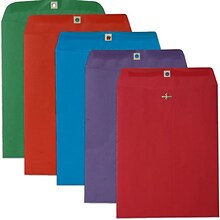 JAM Paper Open End Clasp #13 Catalog Envelope, 10 x 13, Multicolor, 50/Pack (87427)