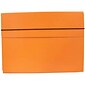 JAM Paper® Strong Thin Portfolio Carrying Case with Elastic Band Closure - 9 1/4" x 1/2" x 12 1/2" - Orange - Sold Individually