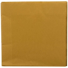 JAM Paper® Medium Lunch Napkins, 6 1/2 x 6 1/2, Gold, 50/Pack (356028328)
