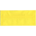 JAM Paper #10 Business Translucent Vellum Envelopes, 4.125 x 9.5, Primary Yellow, 25/Pack (PACV356)
