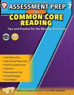 Mark Twain Assessment Prep for Common Core Reading Resource Book for Grade 7