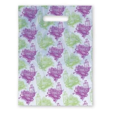 Medical Arts Press® Eye Care Scatter Print Bags, 9x13,  Contact Supplies