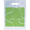 Medical Arts Press® Dental Non-Personalized 1-Color Supply Bags, 9x13, Green Tooth