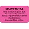 Medical Arts Press® Collection and Notice Collection Labels, Second Notice, Fluorescent Pink, 0.875