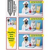 Humorous 3-Up Laser Postcards with Bookmark, Doctor Cat, Nurse Dog, 150 Postcards/Pack