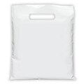 Blank White Die Cut Handle Supply Bags, 2ml, 11x15, 100/Pk