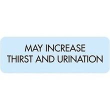 Veterinary Medication Instruction Labels, May Increase Thirst, Blue, 1.5 x 0.5 inch, 500 Labels