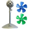 Keystone 10-Inch Flower Fan with Interchangeable Heads Fan; Blue & Green