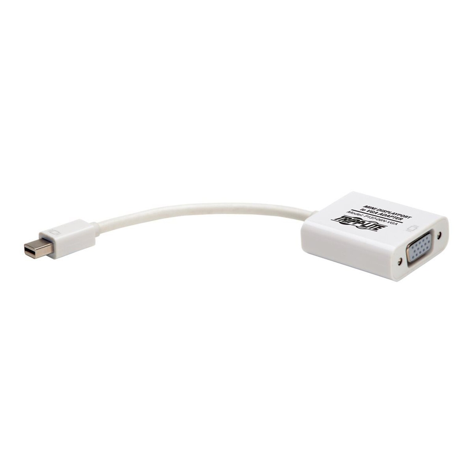 Tripp Lite P137-06N-VGA 6 Mini-DisplayPort To VGA Adapter For Mac/PC; White
