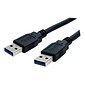 StarTech® 6' Superspeed USB 3.0 Type A Male To Type A Male Cable; Black