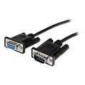 StarTech® 9.84 Straight Through Male/Female DB9 Serial Data Transfer Cable; Black