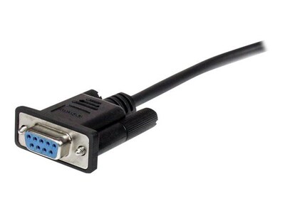 StarTech® 2m Black Straight Through DB9 RS232 Serial Cable - M/F
