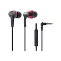 Audio Technica® SonicPro® 0.51 Driver In-Ear Headphone With In-line Mic & Control; Red