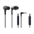 Audio Technica® SonicPro® 0.51 Driver In-Ear Headphone With In-line Mic & Control; Black