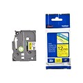 Brother® TZe631 0.47 Laminated Label Tape; Black On Yellow