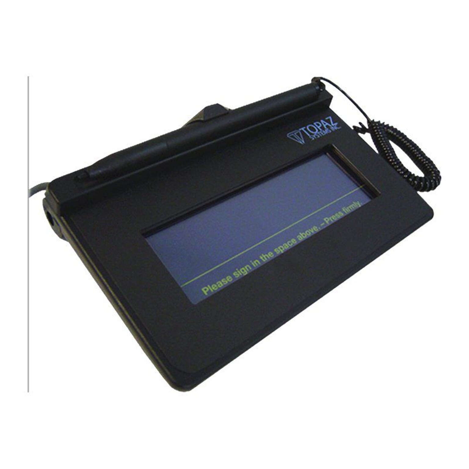 Topaz® SigLite® 1X5 Virtual Serial via USB Signature Pad With Stylus; Black, 4.3 x 1.4