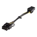 StarTech® 6.1 6 pin Female to 8 pin Male PCI Express Power Adapter Cable; Yellow