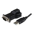 StarTech® 6 USB Type B Female To DB-9 Male RS-232 Serial Adapter W/Detachable Cable; Black