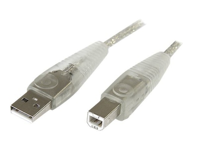Startech® 15 A To B USB 2.0 Cable, Transparent