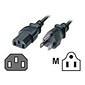C2G® 10' NEMA 5-15P to IEC320C13 Universal Power Cord; Black