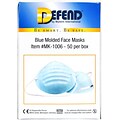 Defend® Premium Molded Cone Face Mask With Ear Loop; Blue, 50/Box