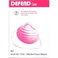 Defend® Economy Molded Cone Face Mask With Ear Loop; Pink, 50/Box