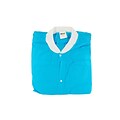 Defend® Sanax Knee Length Disposable/Reusable Lab Coat WKnit Collar & Cuffs; Small, Blue, 50/Box