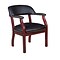 Regency Ivy League Vinyl Captain Chair, Black (9004BK)