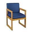 Regency Wood & Fabric Guest Chair, Blue (B61715MOBE)