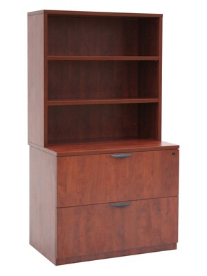 Regency Legacy 65H x 36W Lateral File with Open Hutch, Cherry (LPLFH3665CH)